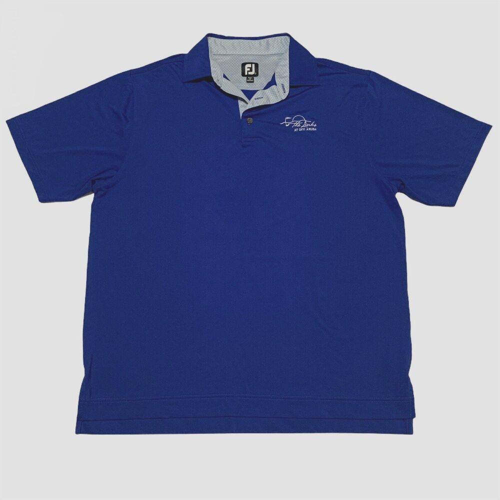 FootJoy FJ Prodry Golf  Polo Shirt Men's Size Large The Link AT Divi Aruba GC